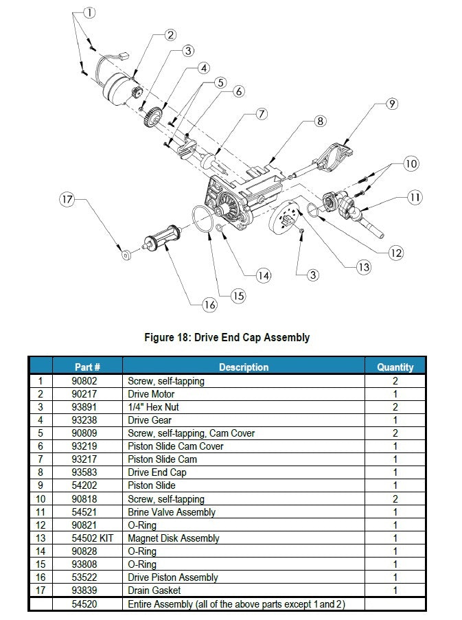 Drive End Cap Assembly (100252693) Replaces 54520