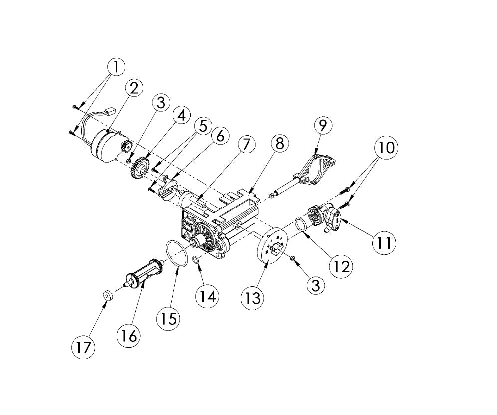 95301T Drive End Cap Assembly for AMP50 Series (100242110)